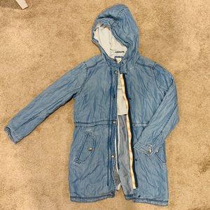 Gap Kids Light Weight Hooded Denim Long Jacket